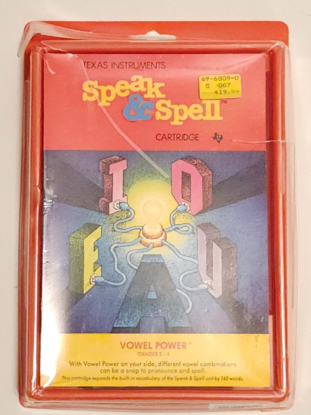Speak & Spell Texas Instruments Vowel Power Word Module Lesson Grades 2-4